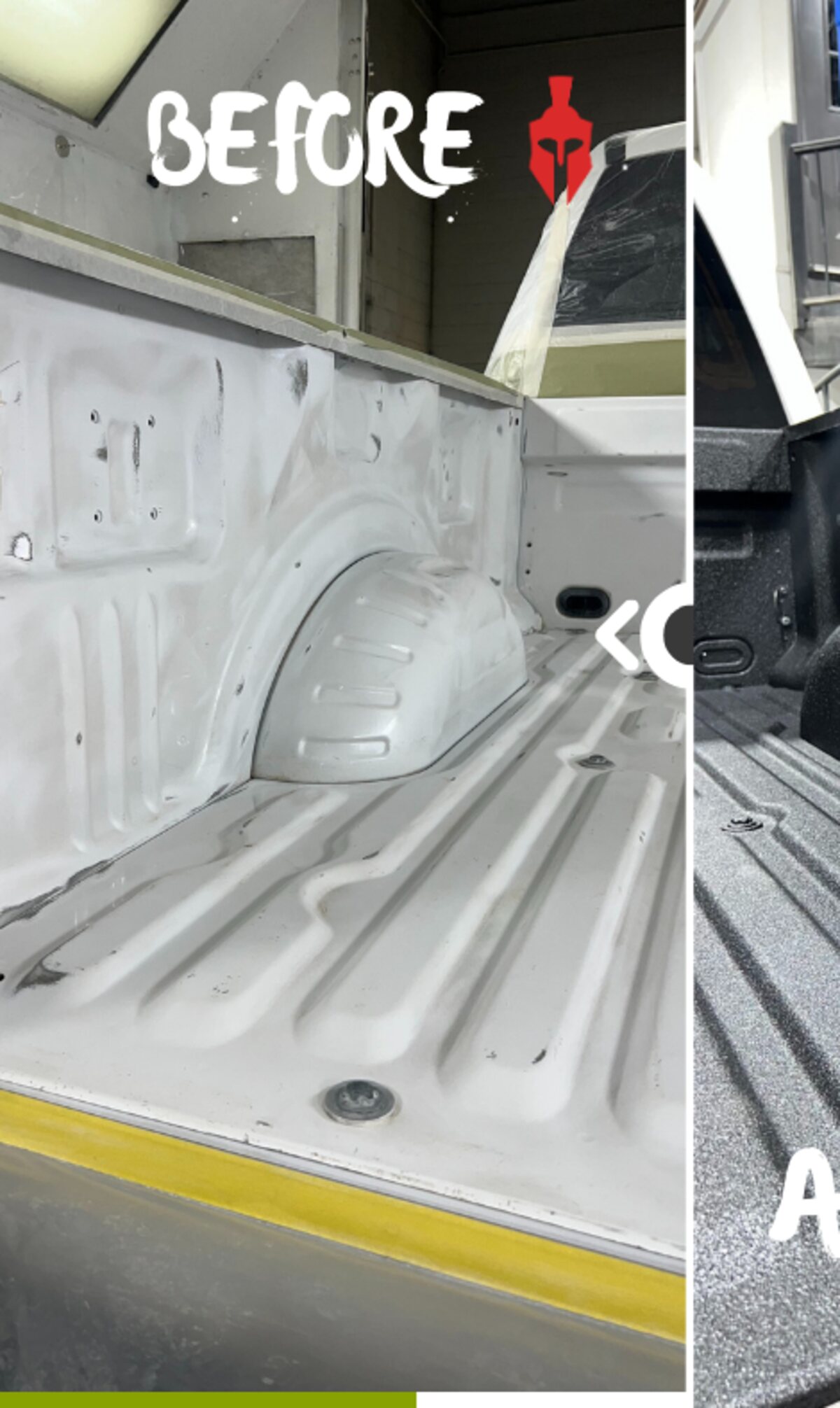 Spray-on bed liner before